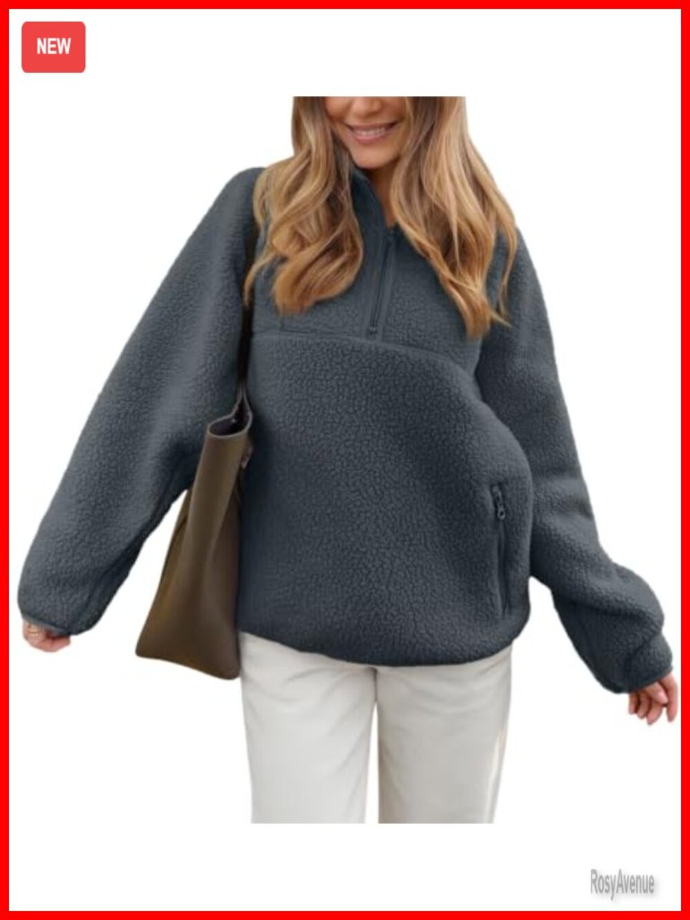 Womens Half Zip Sherpa Fleece Pullover Jacket Mock Neck Thermal